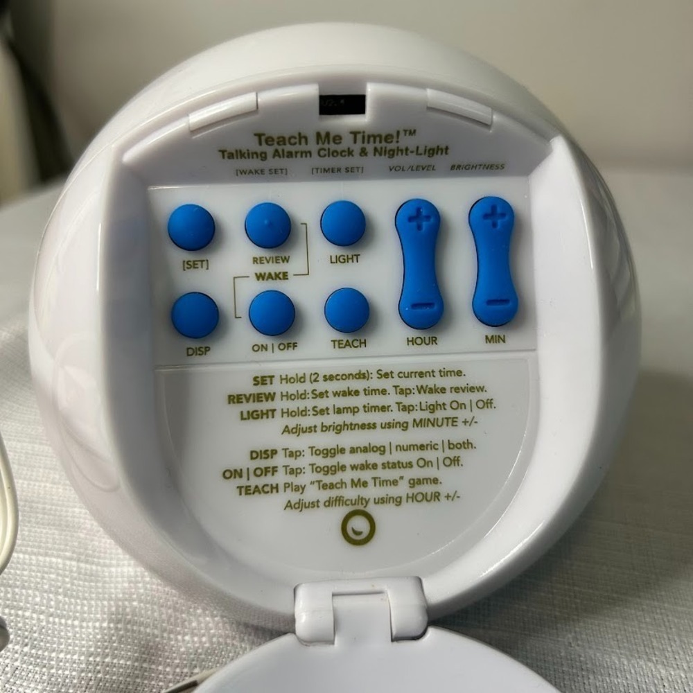 Onaroo Teach Me Time Talking Alarm Clock Night Light Toddler Kids Tested Works - Picture 3 of 3